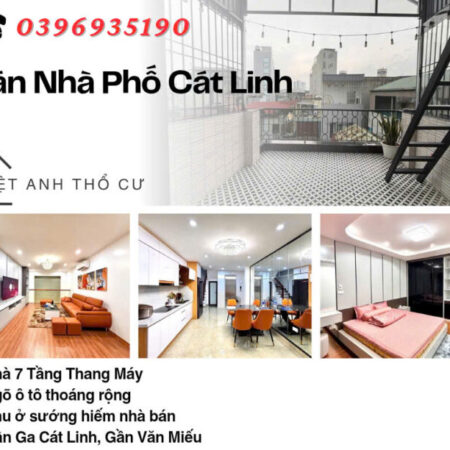 Bán nhà Phố Cát Linh, 7 Tầng, Thang Máy Xịn, Ngõ Ô Tô, Giá: 13.7 Tỷ, Lh: 0396935190.