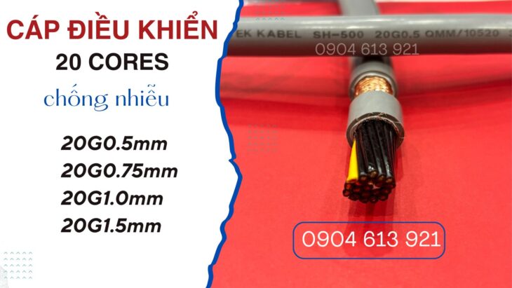 Cáp điều khiển 20 lõi Altek 20×0.5/20×0.75/20×1.0/20×1.5