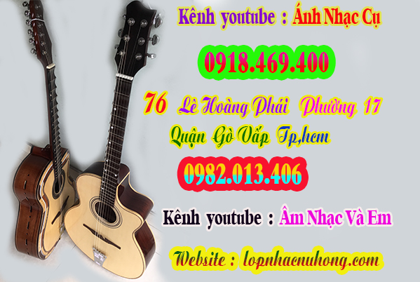 Mua đàn guitar phím lõm ( cổ thùng ) tại gò vấp, tphcm