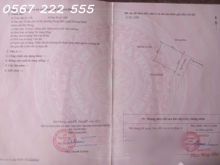 NHÀ CẤP 4 MỚI ĐẸP – NGÕ 85 VỌNG HẢI, HƯNG ĐẠO, DƯƠNG KINH – GIÁ CHỈ 1.x TỶ – ZALO 0567 222 555