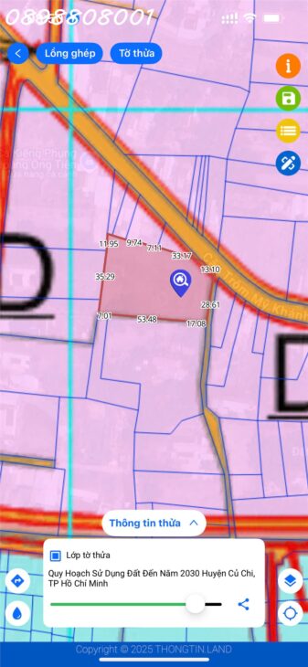 Bán đât mặt tiền My khánh full thổ 3763mThái Mỹ, Củ Chi – cách Vinhomes Đức Hòa chỉ 2km Giá 29,9