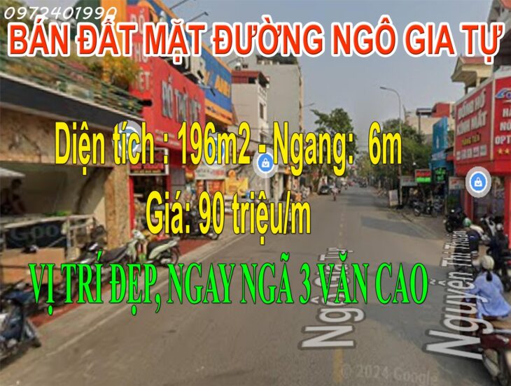 Chính công ty gửi bán siêu phẩm căn nhà đường Ngô Gia Tự , 196m giá chỉ 90tr/m