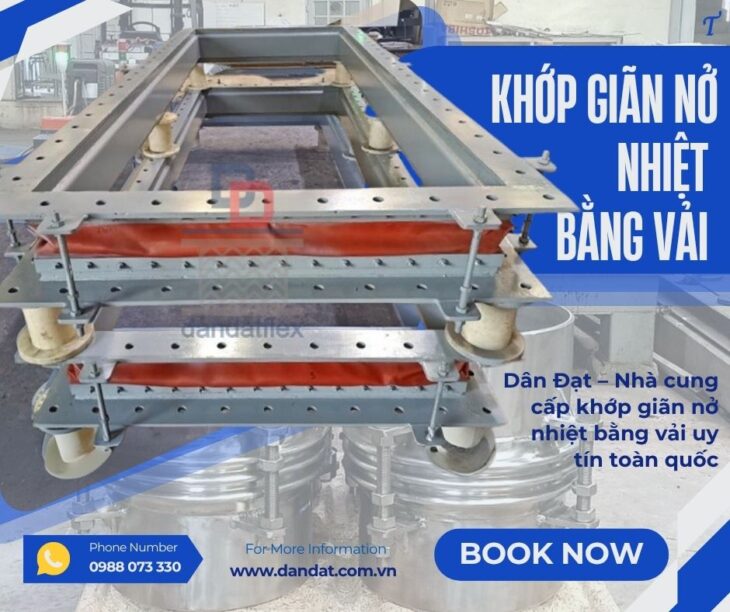 Khớp giãn nở bằng vải chịu nhiệt|Khớp co giãn bằng vải|Khớp giãn nở dẫn khí CO| Bù giãn nở đường hơi