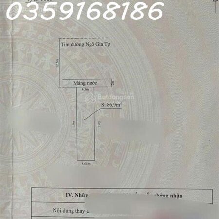 MẶT ĐƯỜNG NGÔ GIA TỰ DTSD 110M- 4,5M + 5M LƯU KHÔNG – Giá 9.6 Tỷ THỎA THUẬN THÊM – BÌA CỰC VUÔNG