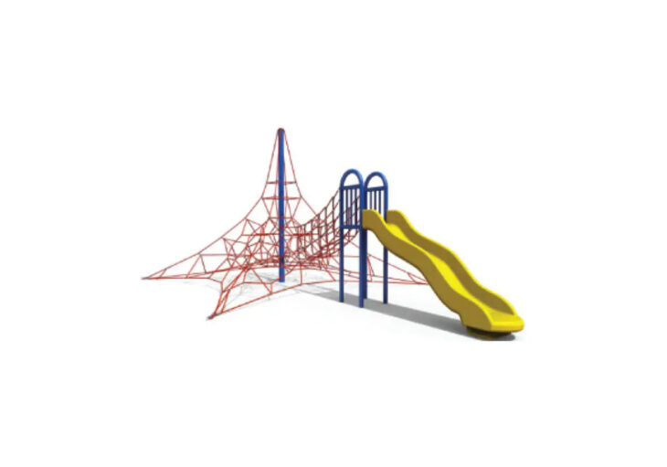 Lắp đặt thiết bị leo dây kết hợp cầu trượt tại khu vui chơi