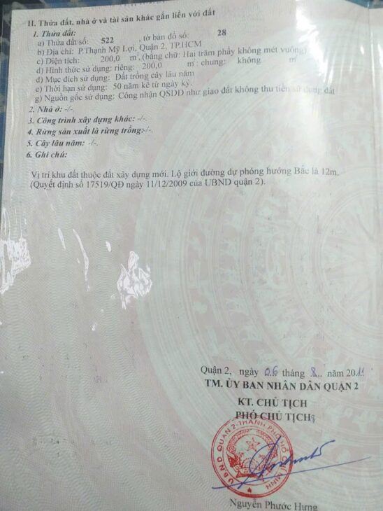 Đất Phường Cát Lái 200m2 MT đường 12m Giá 6 tỷ