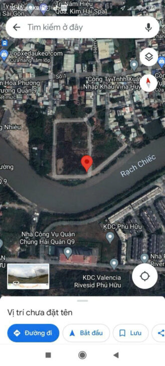 Kẹt tiền nên bán lô đất biệt thự mặt tiền view Sông Rạch Chiếc – Đường Số 1 Q9 – DT 718m2 – 35TR/M2