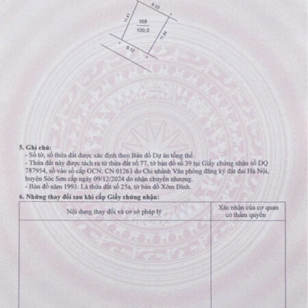 ĐẸP BÁN TIẾC LẮM VỊ TRÍ ĐẤT SẤT DỰ ÁN –DT 100 M FUN THỔ CƯ -TẠI VỆ SƠN ĐÔNG TÂN MINH HUYỆN SÓC