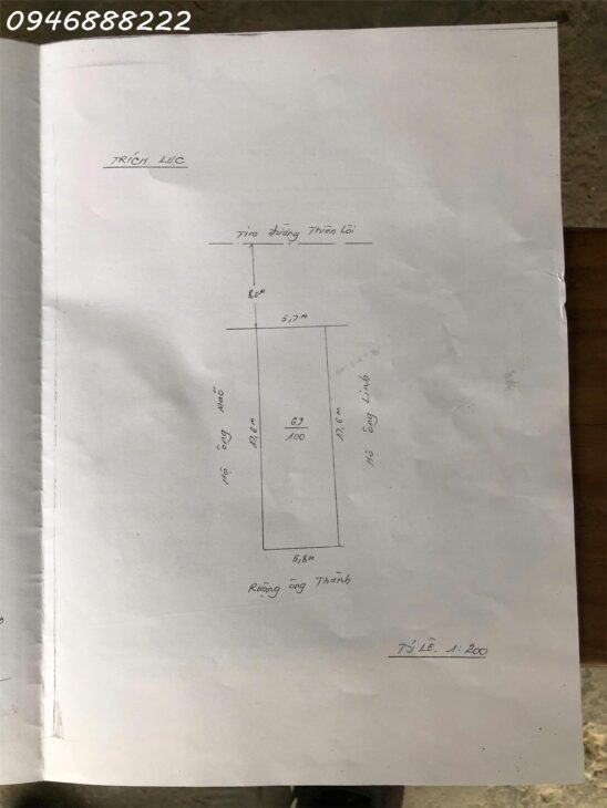 Mặt đường Thiên Lôi – Mặt tiền 5.7m vuông vắn , đang kinh doanh tốt