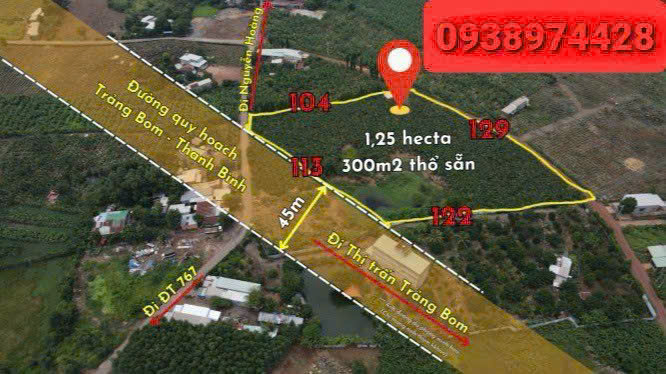 Bán đất 2 Mặt Tiền Đường Tổ 1 – Tân Lập 2 Xã Cây Gáo, Huyện Trảng Bom, Tỉnh Đồng Nai-0909808615