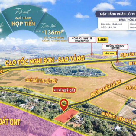 Ra mắt bảng hàng 13 lô đất trung tâm HỢP TIẾN giá chỉ từ 2xx triệu/lô Ra mắt bảng hàng 13 lô đất trung tâm HỢP TIẾN giá chỉ từ 2xx triệu/lô