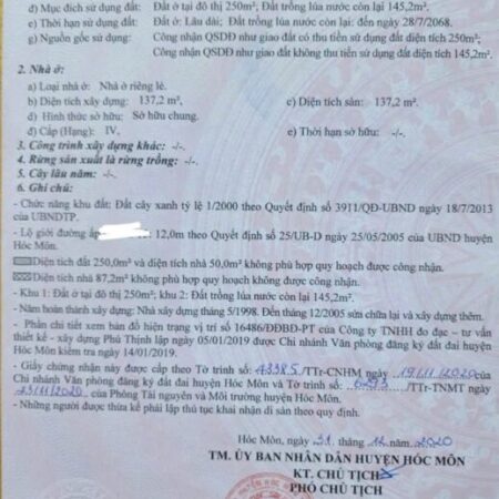 Chính Chủ Cần Bán Lô Đất Kèm Nhà Tại Xã Tân Xuân, Hóc Môn, Hồ Chí Minh Chính Chủ Cần Bán Lô Đất Kèm Nhà Tại Xã Tân Xuân, Hóc Môn, Hồ Chí Minh