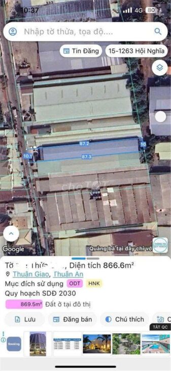 Bán Đất Chính Chủ – Mặt Tiền Đường Phường Thuận Giao, Thuận An, Bình Dương