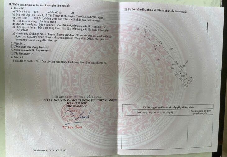 ĐẤT ĐẸP – GIÁ TỐT – CHÍNH CHỦ CẦN BÁN TẠI xã Tân Thuận Bình, Đồng Tháp