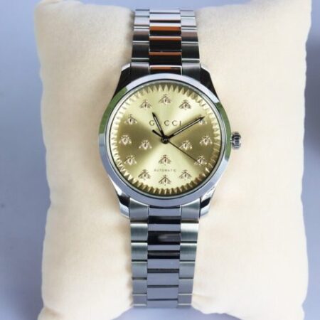 ĐH Nam Gucci YA1264191 Timeless MultiBee Automatic Mặt Gold Siêu Đẹp – Size 38mm Fullbox ĐH Nam Gucci YA1264191 Timeless MultiBee Automatic Mặt Gold Siêu Đẹp – Size 38mm Fullbox