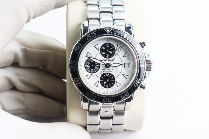 ĐH Nam : Montblanc Meisterstuck 7034 Automatic 6 Kim Chronograph Size 41mm, Fullbox…