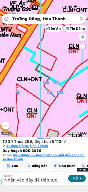 Bán Đát MTNB 10m đường Nguyễn Lương Bằng 1058M2 giá 745 trieju