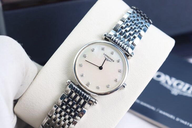 ĐH Nữ : Longines La Grande L4.209.4.87.6 mặt Xà Cừ, cọc số Kim Cương Size 24mm fullbox