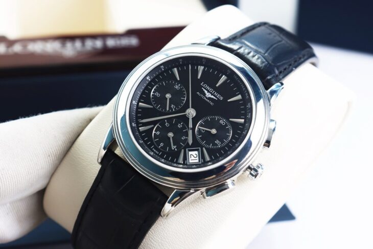 Longines Flagship Chronograph L4.718.4.52.3 Automatic – Size 39mm Fullbox