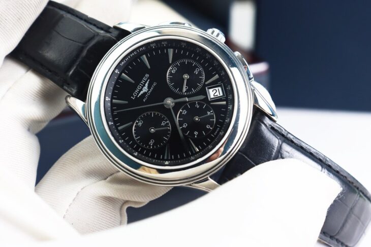 Longines Flagship Chronograph L4.718.4.52.3 Automatic – Size 39mm Fullbox