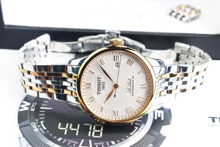 ĐH Nam Tissot Le Locle T006.407.22.033 .00 Powermatic 80 Demi Vàng Hồng, Lướt fullbox