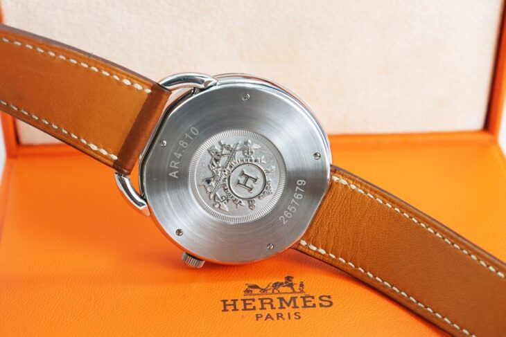 ĐH Nam : Hermes Arceau AR4.810 Automatic, Kim Nung xanh số học trò fullbox.