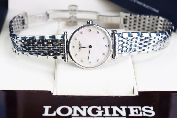 ĐH Nữ : Longines La Grande L4.209.4.87.6 mặt Xà Cừ, cọc số Kim Cương Size 24mm fullbox