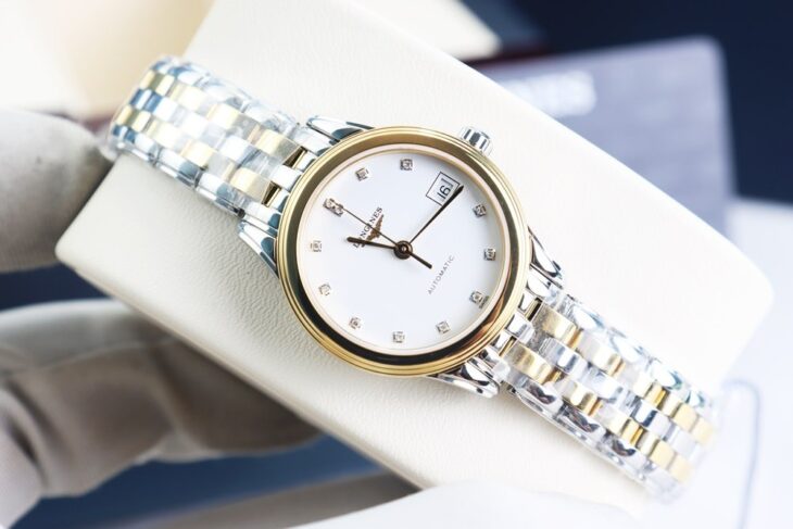 ĐH Nữ Longines Flagship L4.274.3.27.7 Automatic Demi Vàng Kim Cương Mới 100% Fullbox.