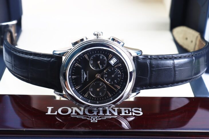 Longines Flagship Chronograph L4.718.4.52.3 Automatic – Size 39mm Fullbox