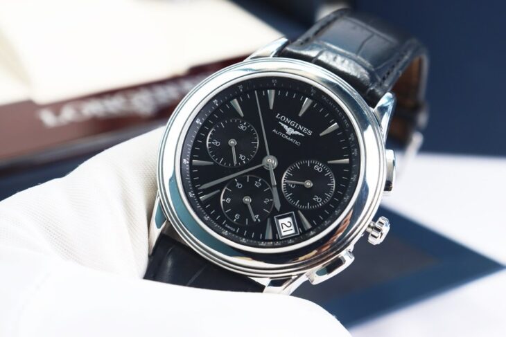 Longines Flagship Chronograph L4.718.4.52.3 Automatic – Size 39mm Fullbox