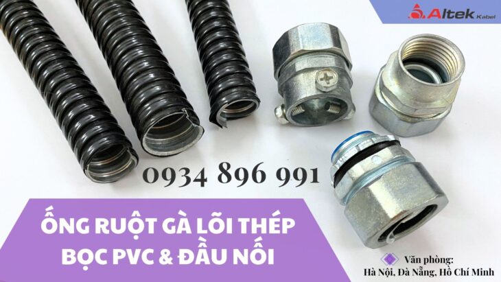 Ống Ruột Gà Lõi Thép Bọc Pvc Và Đầu Nối Có Sẵn Hồ Chí Minh, Bình Dương, Long An