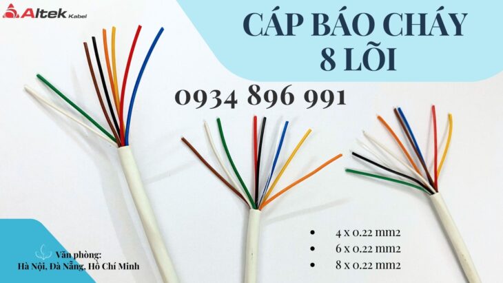 Cáp Báo Cháy 8 Lõi 0.22 Mm2 Hồ Chí Minh, Bình Dương, Long An Giao Ngay