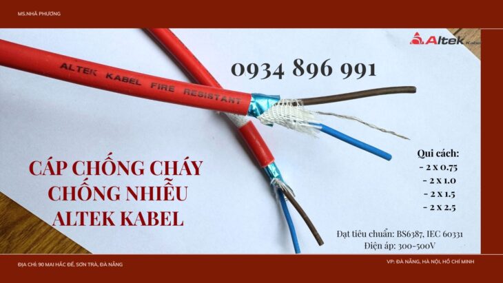 Dây Điện Chống Cháy Chống Nhiễu 2 Lõi, Bs6387, Iec 60331 Long An, Gia Lai, Bình Định.