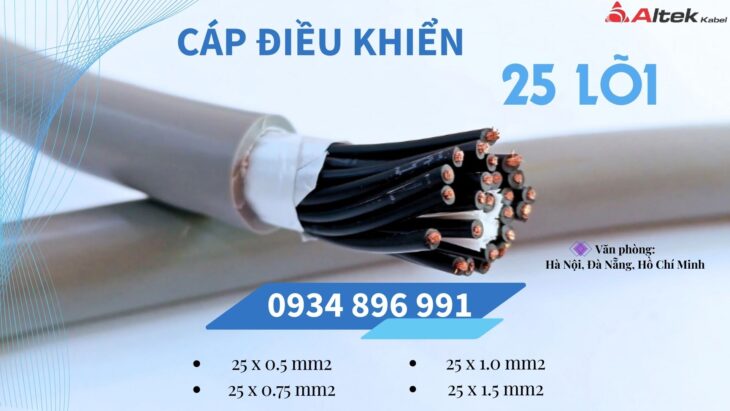 Cáp Điều Khiển 25×0.5 Altek Kabel CT-500 Nghệ An, Quảng Bình, Hà Tĩnh Cáp Điều Khiển 25×0.5 Altek Kabel CT-500 Nghệ An, Quảng Bình, Hà Tĩnh