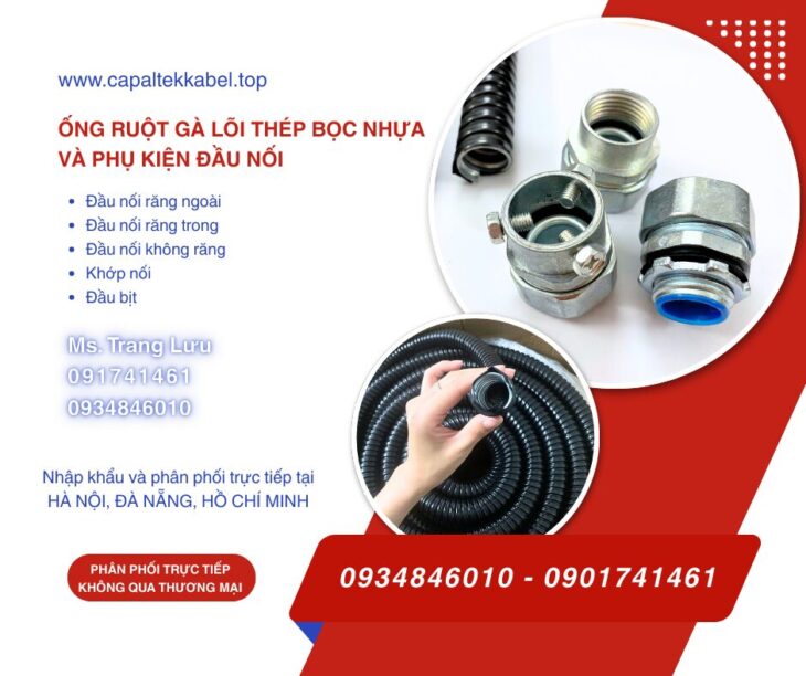 Ống ruột gà lõi thép phi 16, 20, 25, 32, 40, 45, 63, 75, 90, 114