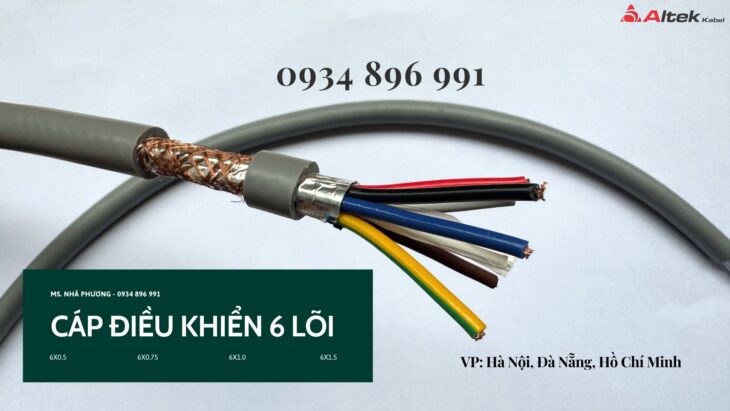 Cáp Điều Khiển 6×0.75 Mm2 Chống Nhiễu Bình Dương, Long An, Cần Thơ