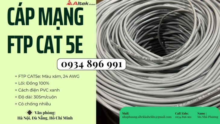 Cáp Mạng Ftp Cat 5e –24awg Có Sẵn Bình Dương, Hồ Chí Minh, Vũng Tàu.
