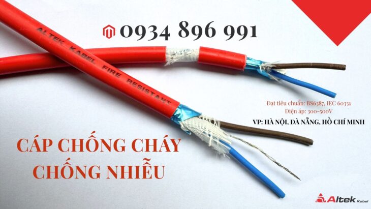 Cáp Chống Cháy Chống Nhiễu 2×1.0 mm2 Chuẩn BS6387, IEC 60331 Có Sẵn. Cáp Chống Cháy Chống Nhiễu 2×1.0 mm2 Chuẩn BS6387, IEC 60331 Có Sẵn.