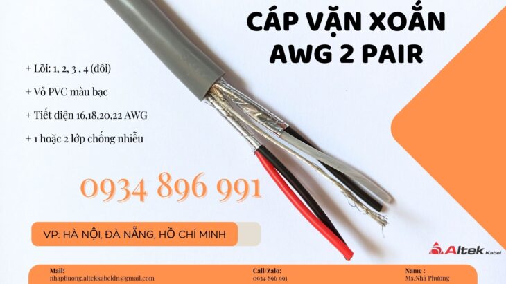 CÁP VẶN XOẮN AWG 2 PAIR 18 AWG CÓ SẴN HUẾ, QUẢNG TRỊ, ĐÀ NẴNG. CÁP VẶN XOẮN AWG 2 PAIR 18 AWG CÓ SẴN HUẾ, QUẢNG TRỊ, ĐÀ NẴNG.