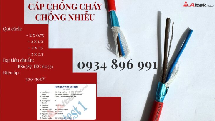 Cáp Tín Hiệu Chống Cháy Chống Nhiễu 2×2.5– Altek Kabel Đà Nẵng, Huế, Quảng Trị