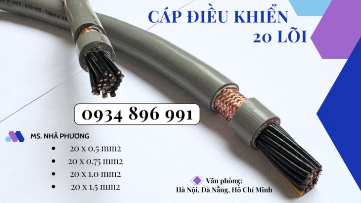 Cáp Tín Hiệu 20x 0.5 Mm2 Chống Nhiễu Đà Nẵng, Hà Nội, Hồ Chí Minh