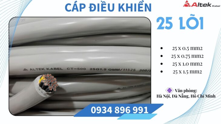Cáp Điều Khiển 25×0.5 Altek Kabel CT-500 Nghệ An, Quảng Bình, Hà Tĩnh