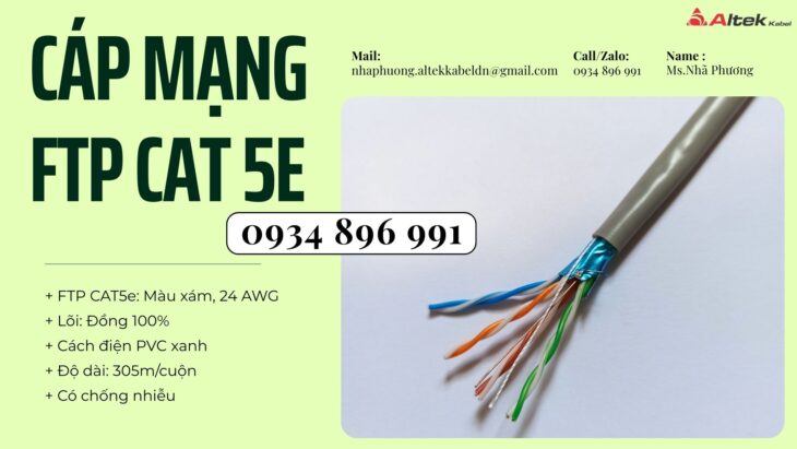 Cáp Mạng Ftp Cat 5e –24awg Có Sẵn Bình Dương, Hồ Chí Minh, Vũng Tàu.