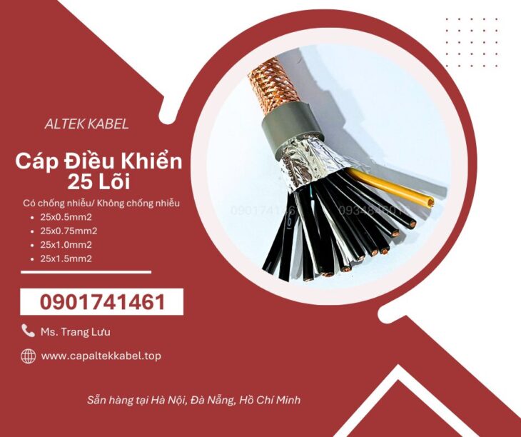 Cáp điều khiển 25×0.5/25×0.75/25×1.0/25×1.5 Altek Kabel