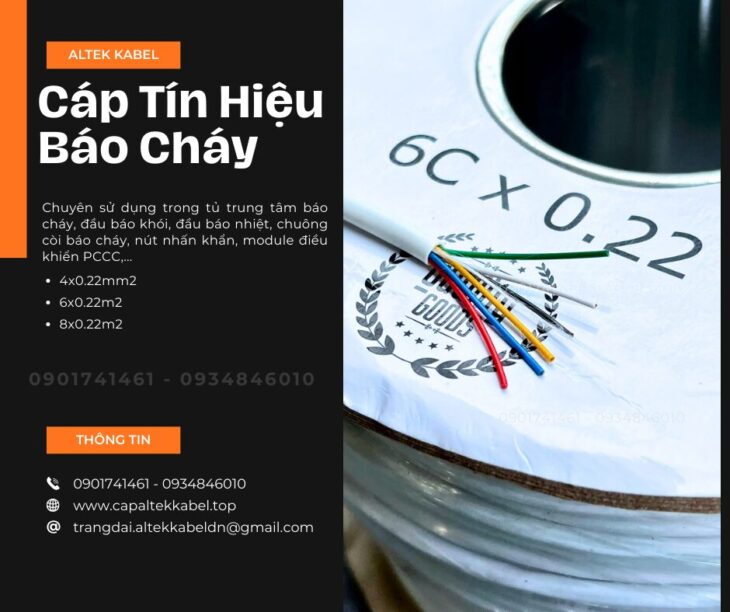 Cáp Tín Hiệu Báo Cháy Altek Kabel 4×0.22/6×0.22/8×0.22