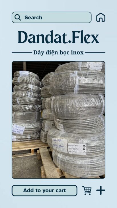 Dây Điện Bọc Inox, Dây Điện Bọc Lưới Inox 304, Dây Điện Luồn Cáp Chống Nhiễu, Đan Lưới Inox