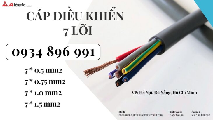 Cáp Điều Khiển 7 Lõi Chống Nhiễu Đà Nẵng – Huế – Hồ Chí Minh
