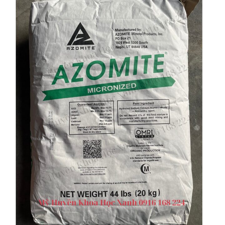 AZOMITE – KHOÁNG MỸ ĐA VI LƯỢNG CHO TÔM CÁ PHÁT TRIỂN TOÀN DIỆN 🦐
