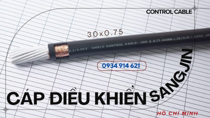 Cáp điều khiển 30 lõi Sangjin 30×0.5/30×0.75/30×1.25/30×1.5 HCM Cáp điều khiển 30 lõi Sangjin 30×0.5/30×0.75/30×1.25/30×1.5 HCM
