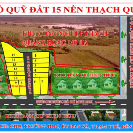 Bán nhanh mảnh đất vị tri đắc địa ngay sát khu công nghiệpThạch Quảng diện tích 412m2 595 triệu